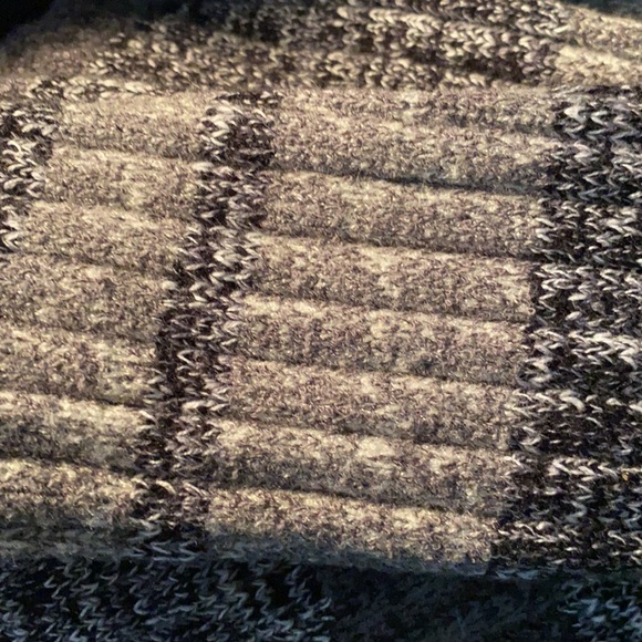 Free People Cozy Up Grey Print Striped Cardigan - Picture 5 of 9